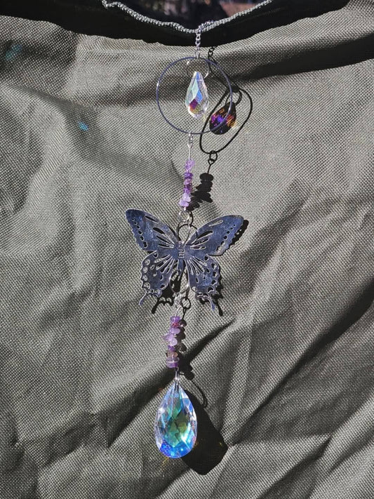 Amethyst Butterfly Sun Catcher