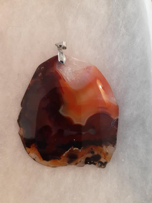 Agate slab pendant